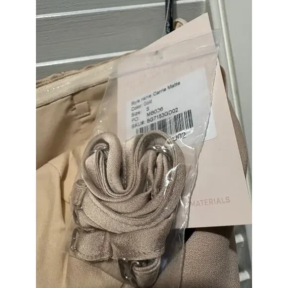 Birdy Grey Carrie Chiffon Maxi Dress in Gold - Size Small nwt fast shipping - Picture 5 of 5